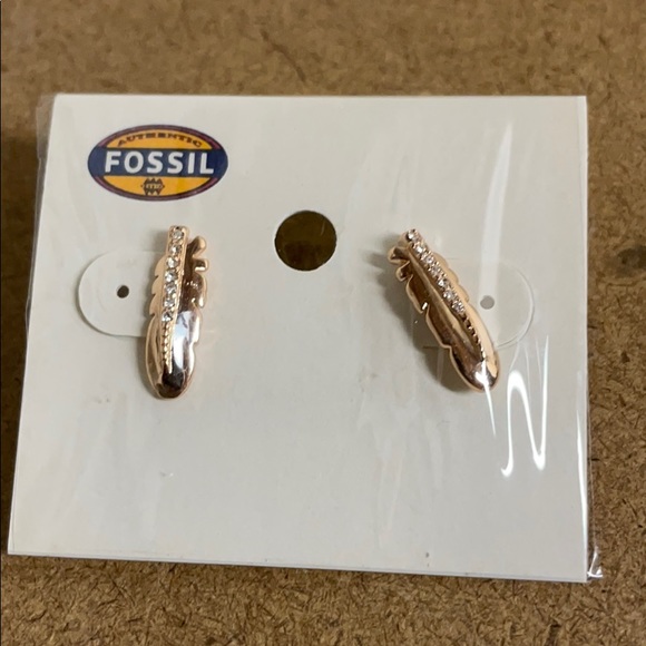 Fossil Rose Gold Earrings - Picture 2 of 3